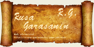 Rusa Garašanin vizit kartica